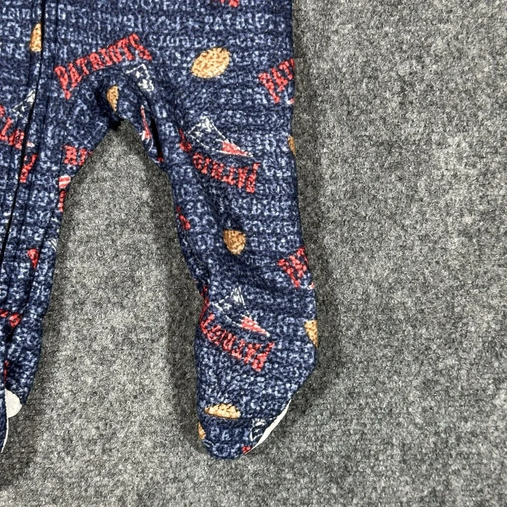 NFL 12 MonthToddler Sleepwear All Over Print Zip Up Coverall Pajamas Choose Team